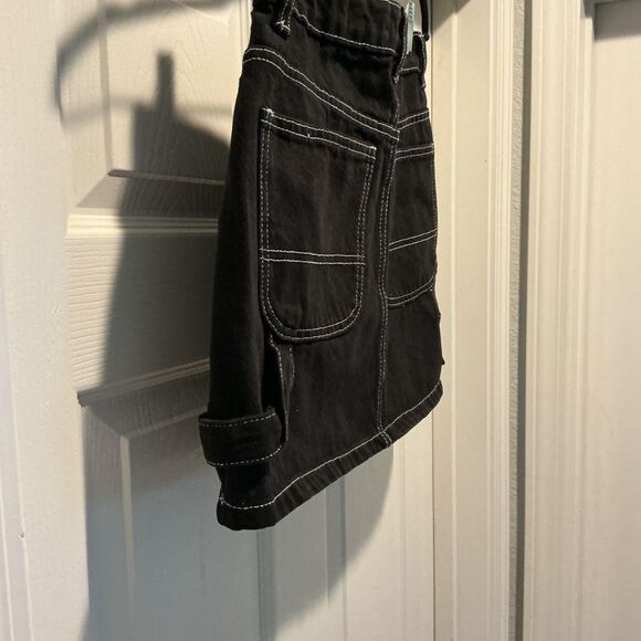 Cotton-on Cargo Y2K Women's Black Mini Denim Skirt Size 4 - Picture 7 of 8